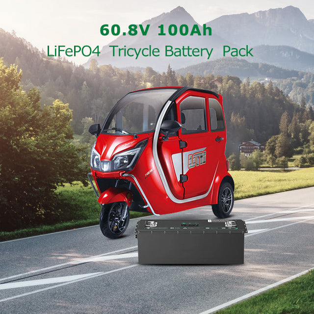 60.8V 100Ah Lithium Lifepo4 Rechargeable Batteries Deep Cycle for tricycle batteries