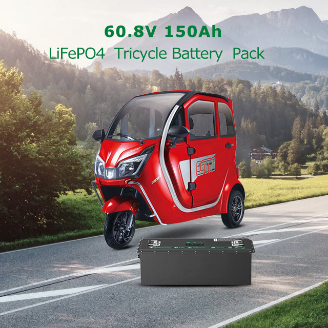 60.8V 150Ah Lithium Lifepo4 Rechargeable Batteries Deep Cycle for tricycle batteries